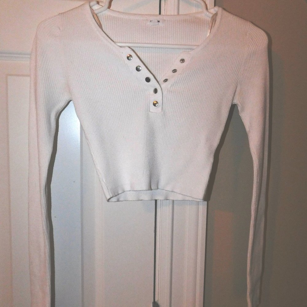 Garage Womens White Crop Top (S)